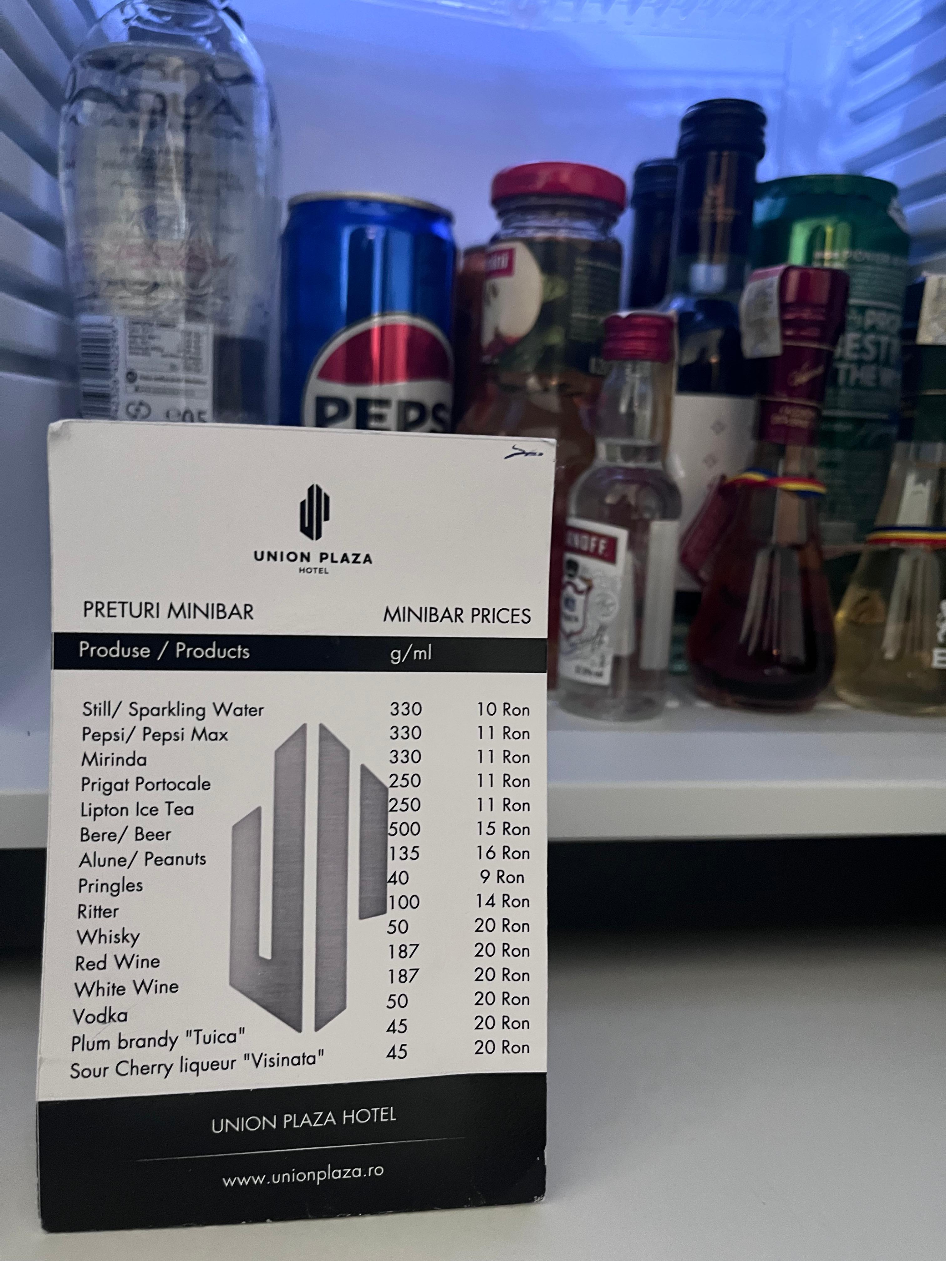 Minibar uitstekende prijzen 