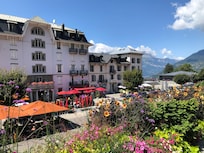 View from outside the hotel overlooking the square