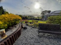 Miniature railway in garden