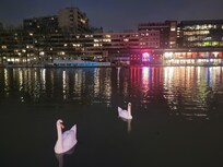 The canal behind the hotel