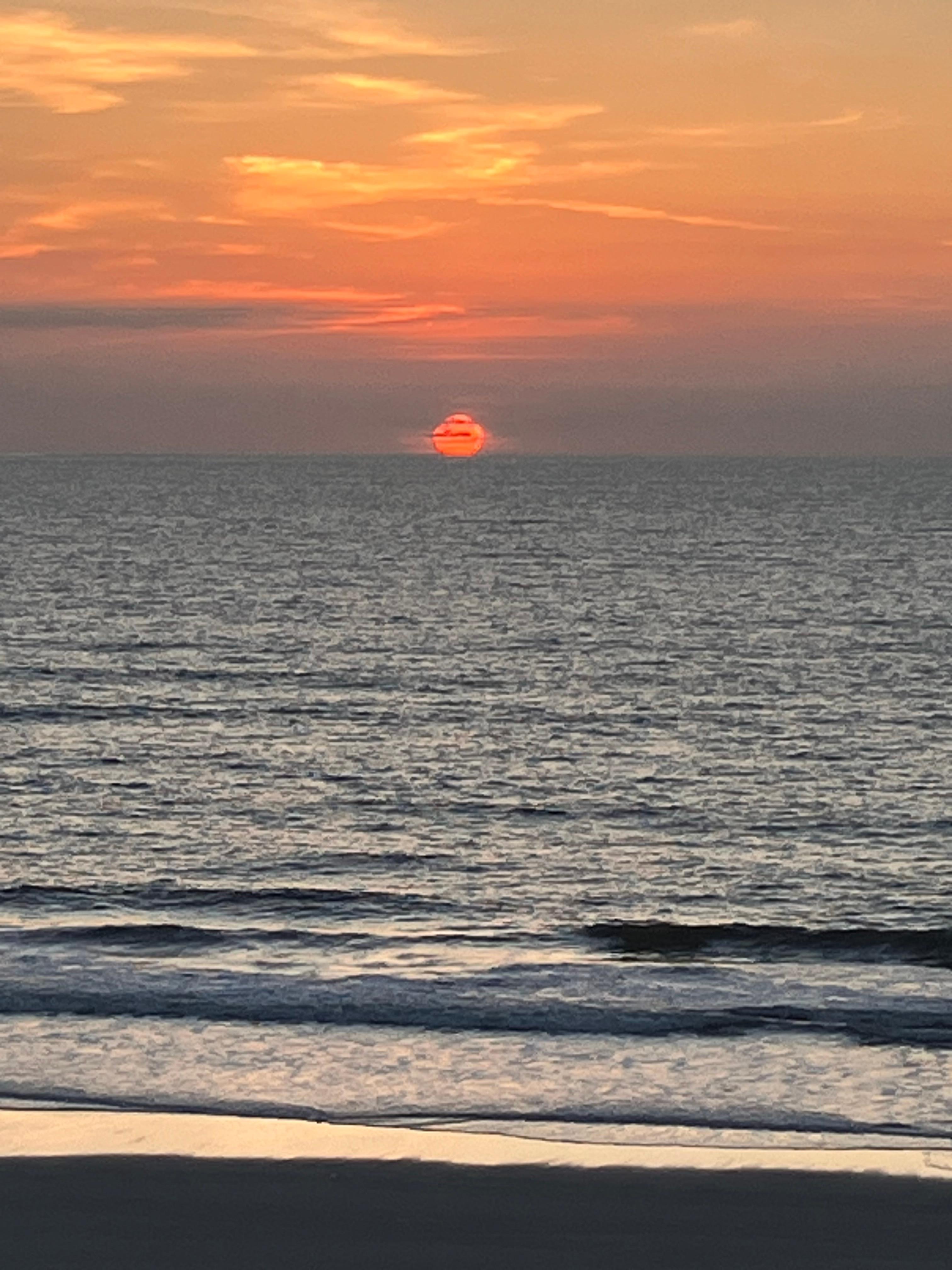 Sunrise from balcony.