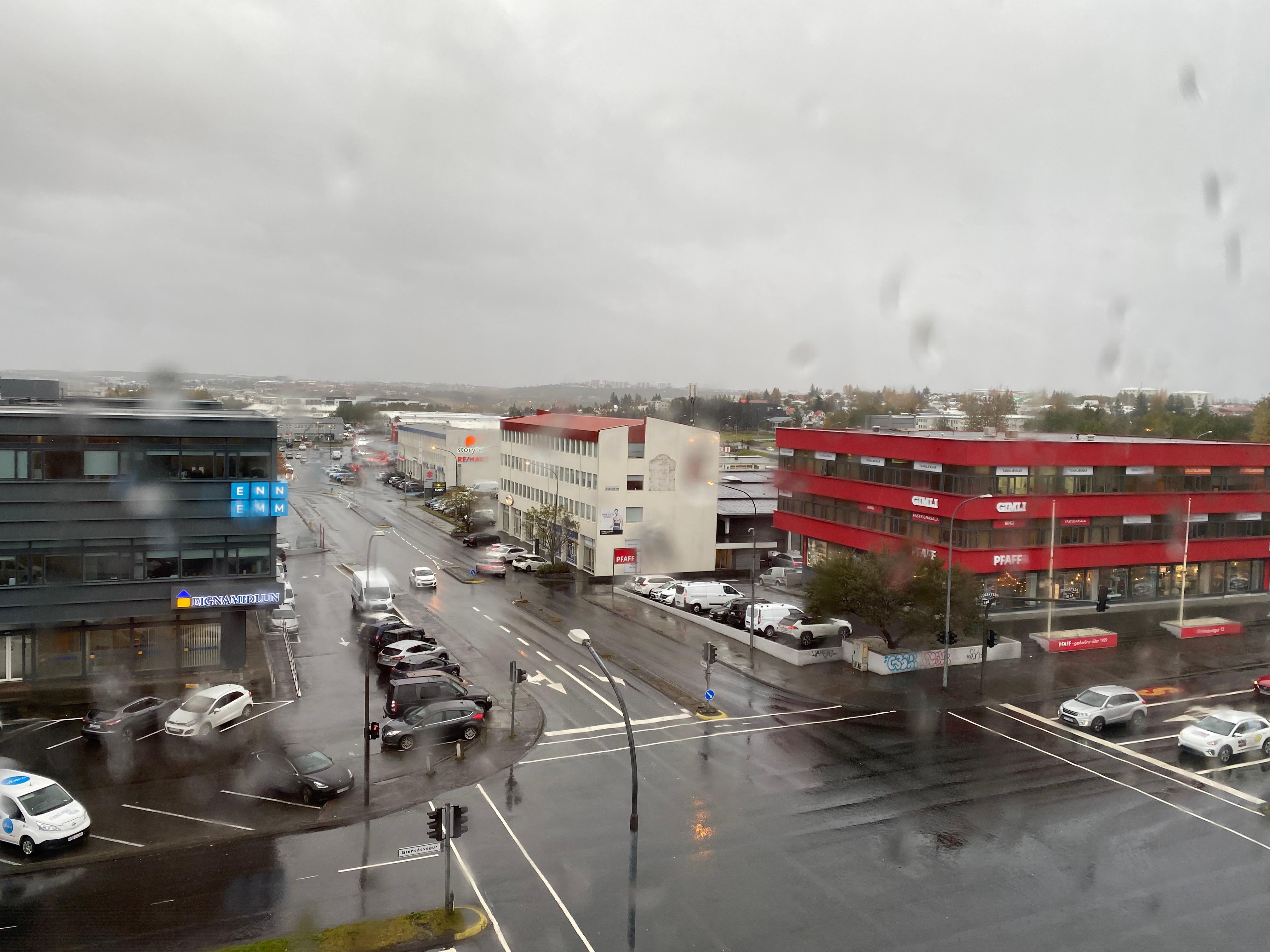 View from room. Supermarkets in neighbourhood.