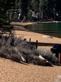 The beach at South Lake Tahoe