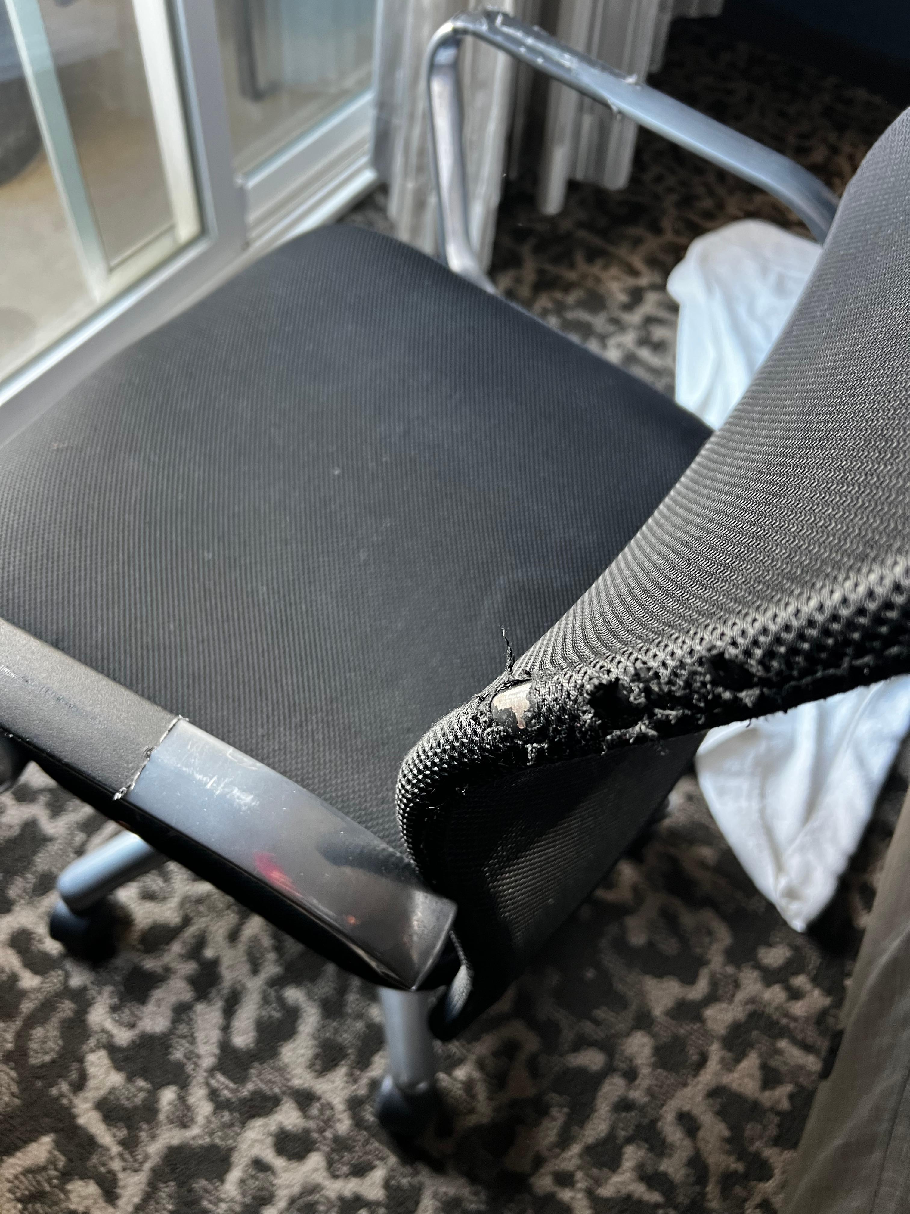 Desk chair needs to be replaced. 