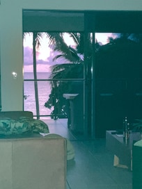 Internal shot showing view from balcony