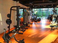 Gym at the hotel.