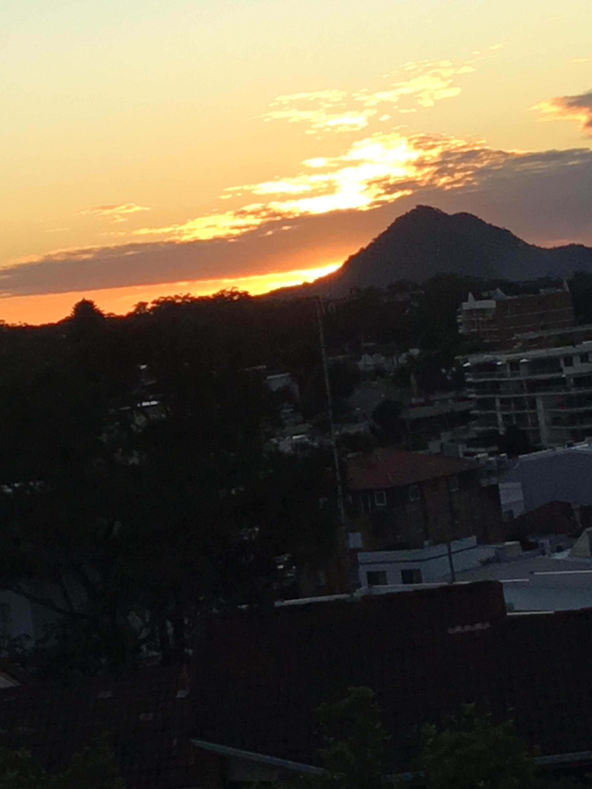 Sun coming up at Nelson bay taken from our room