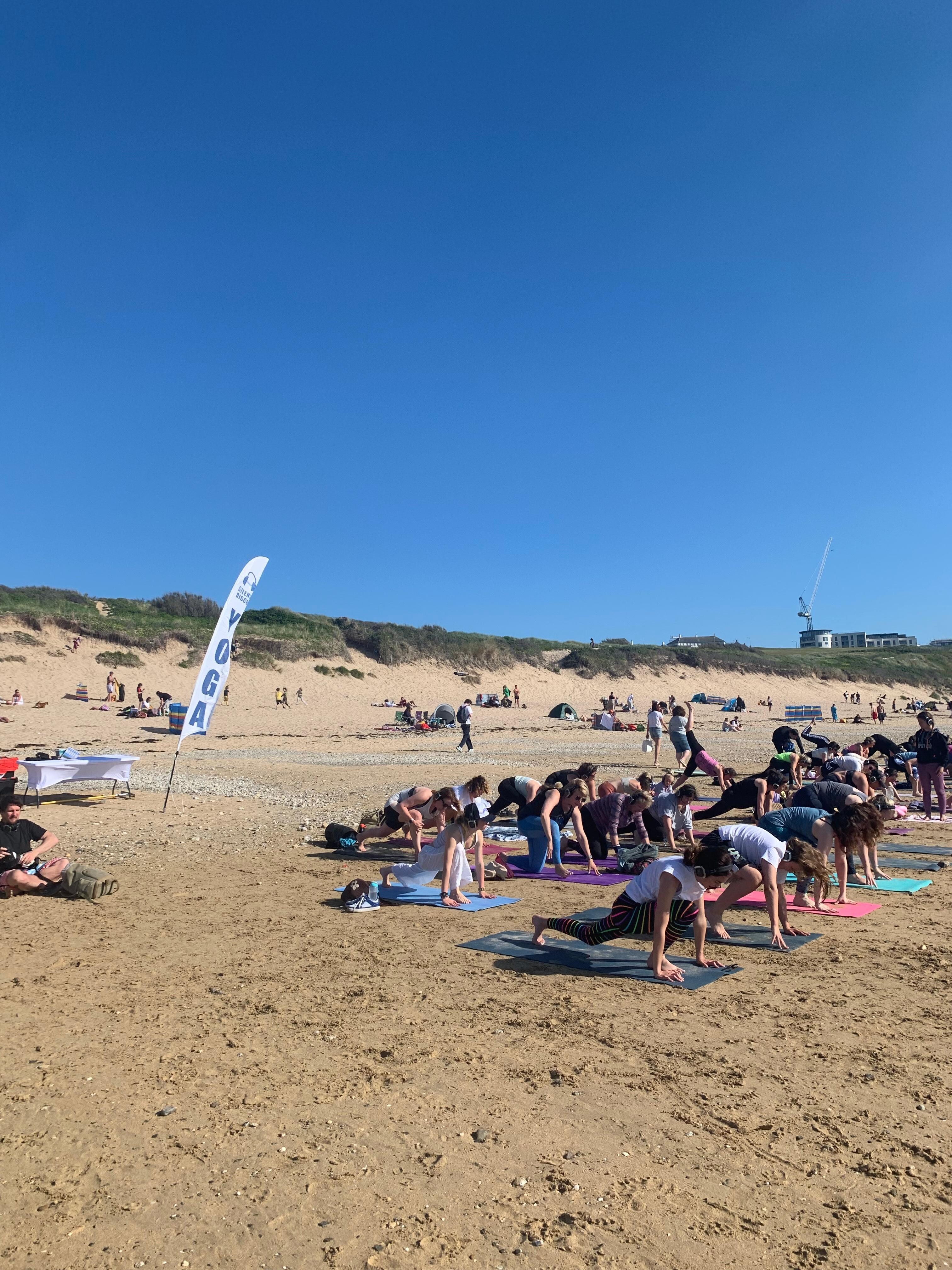 Yoga on the beach