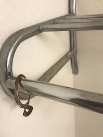 Dirt/hair on clothes rack
