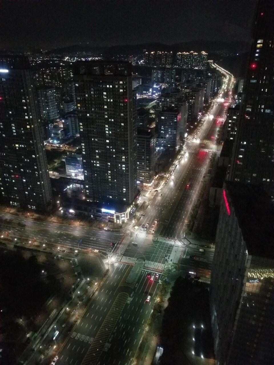 38階の部屋から見える夜景