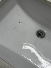 Cracked sink