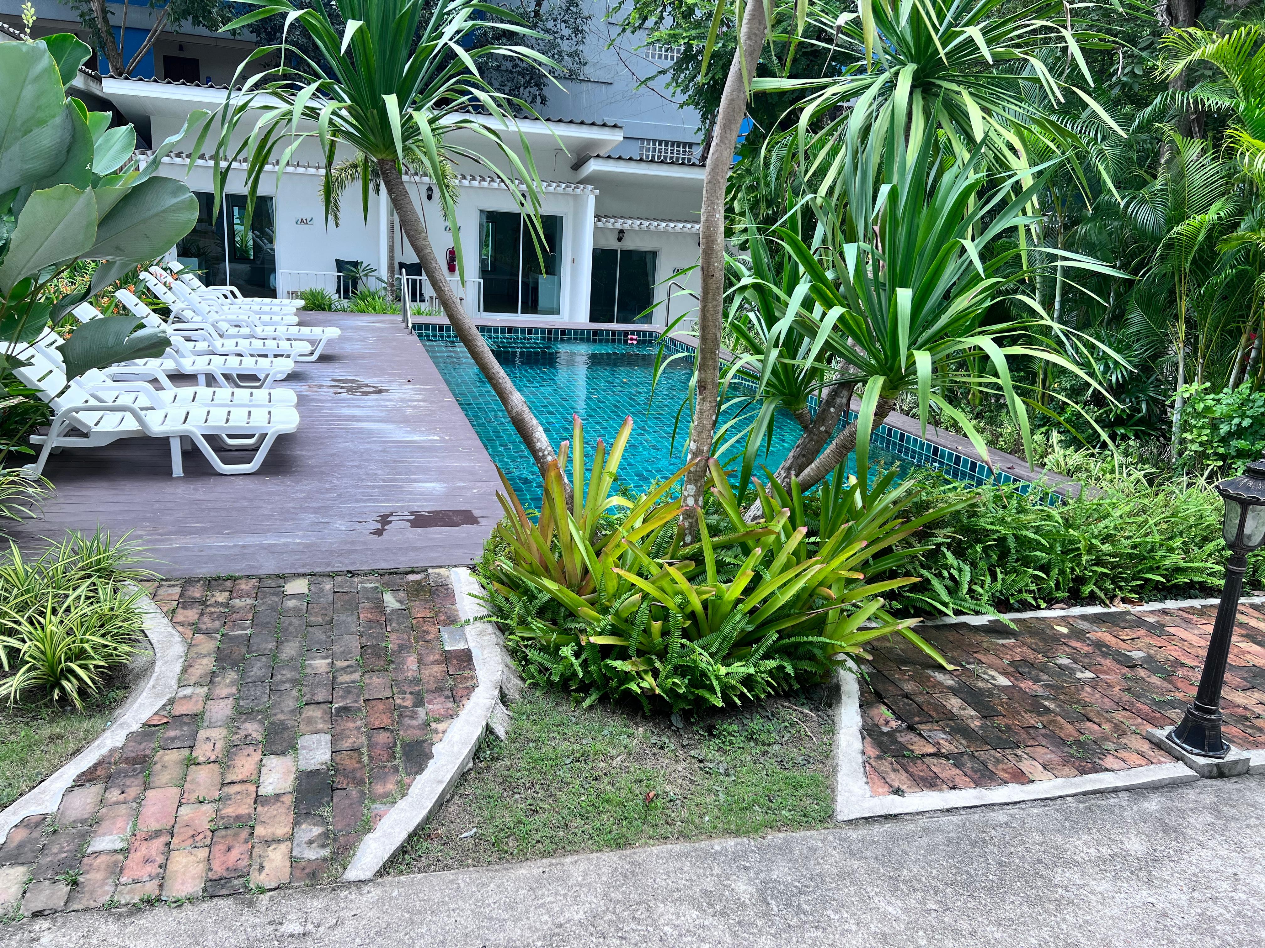 Pool area room leads onto pool