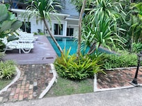 Pool area room leads onto pool