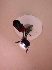 Light fitting in the bathroom