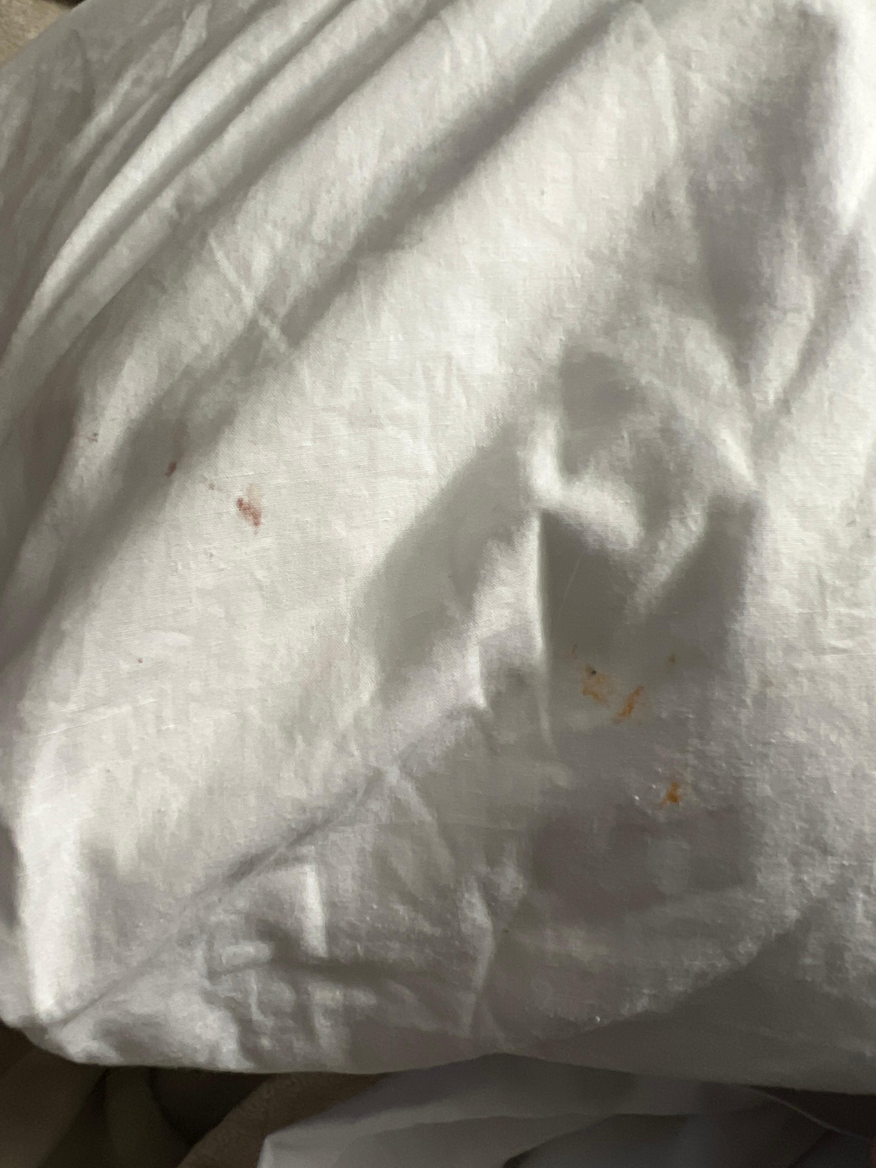One side of pillow 