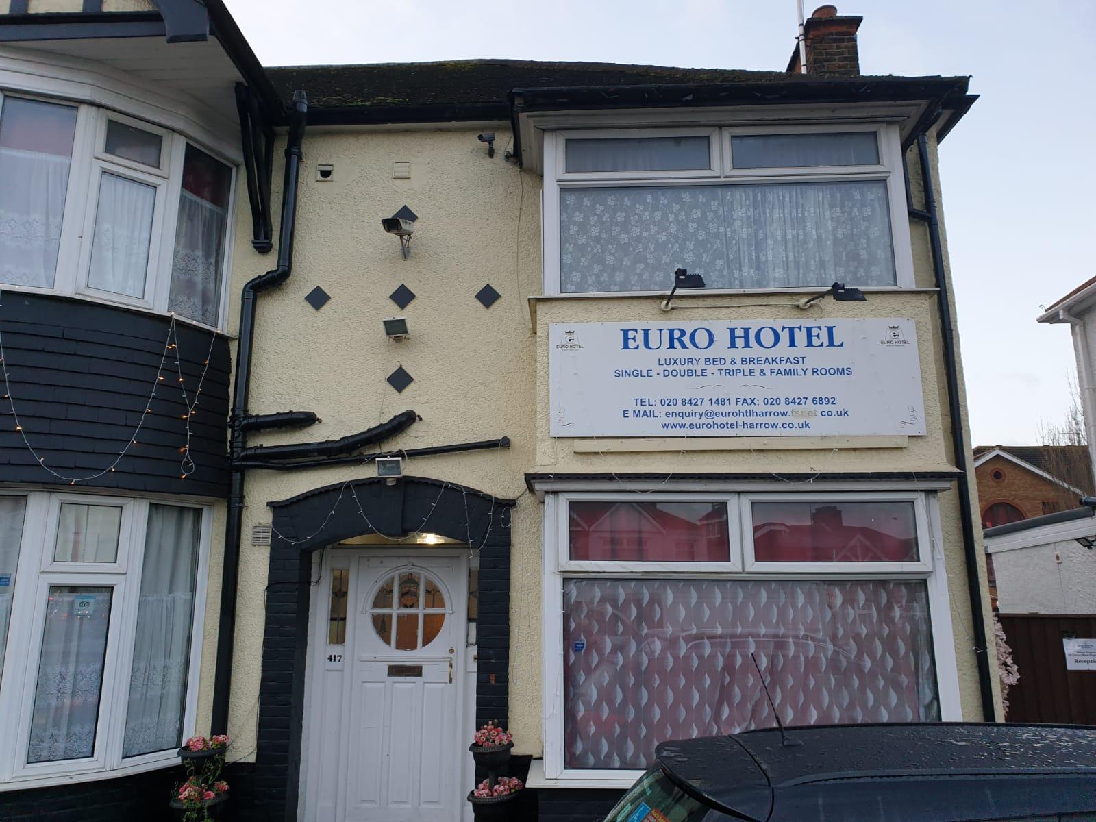 Front of 'hotel'