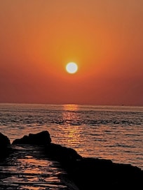 Sunrise just steps from our door