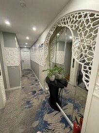 Hallway outside of room