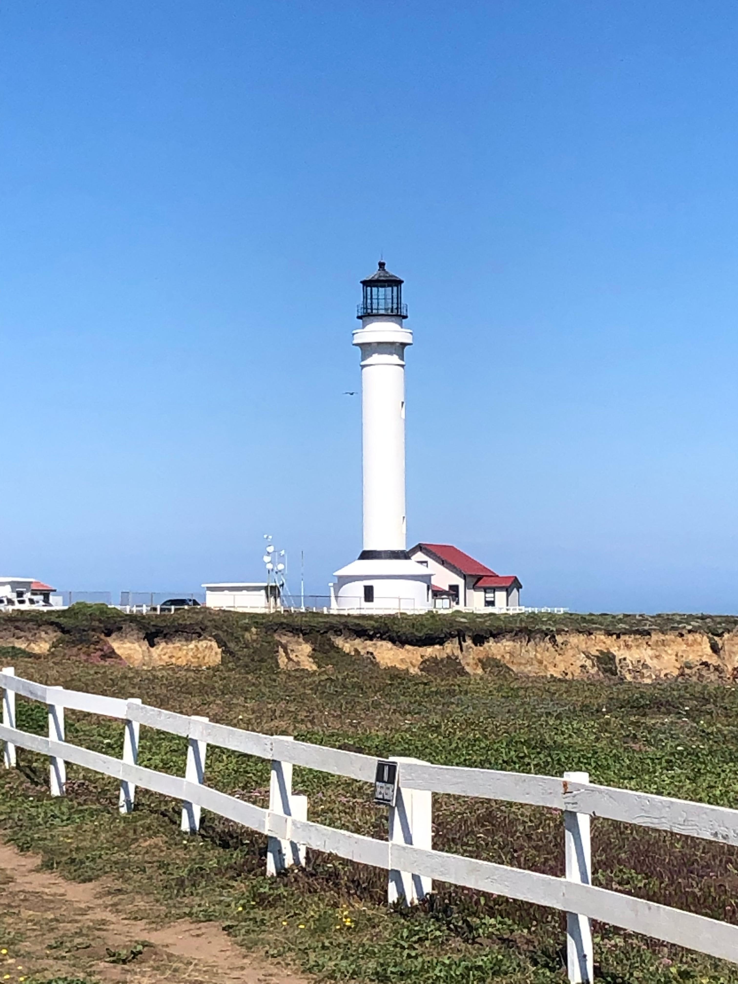 Walking from the gazebo towards the lighthouse