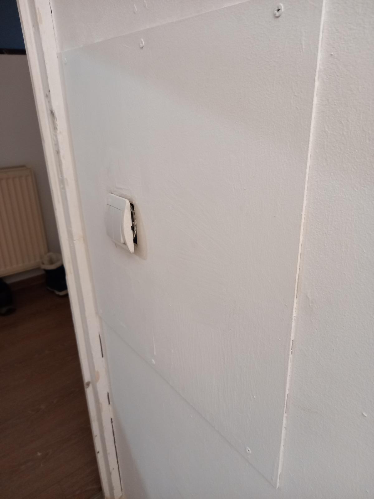 Light switch out of the wall