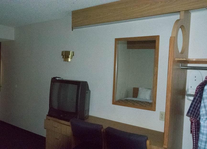 Television, chairs and closet