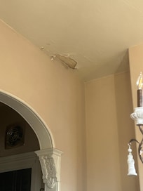 Uh oh… looks like peeling paint or plaster in the kitchen.