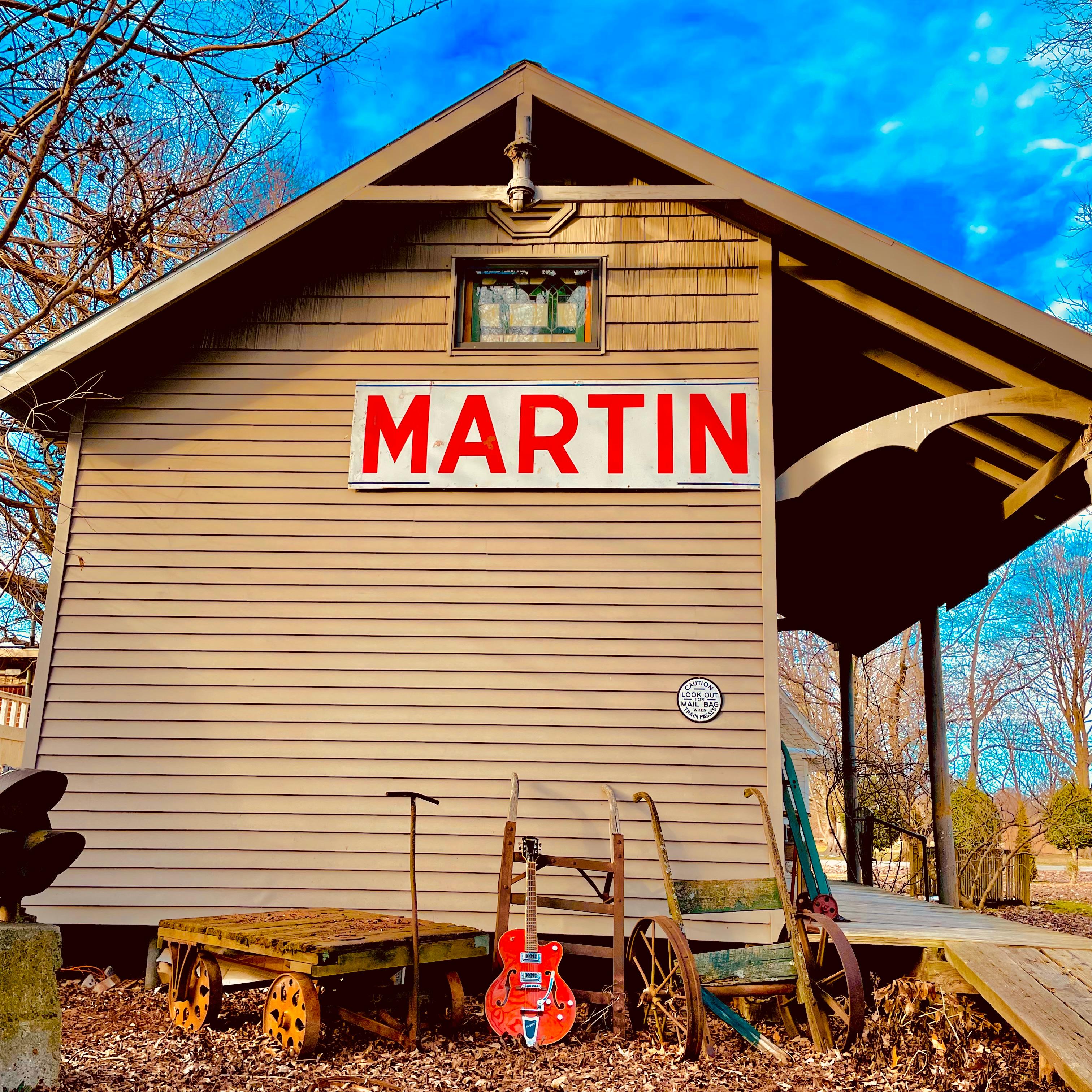 Train Station at Pecan Grove, with Guitar