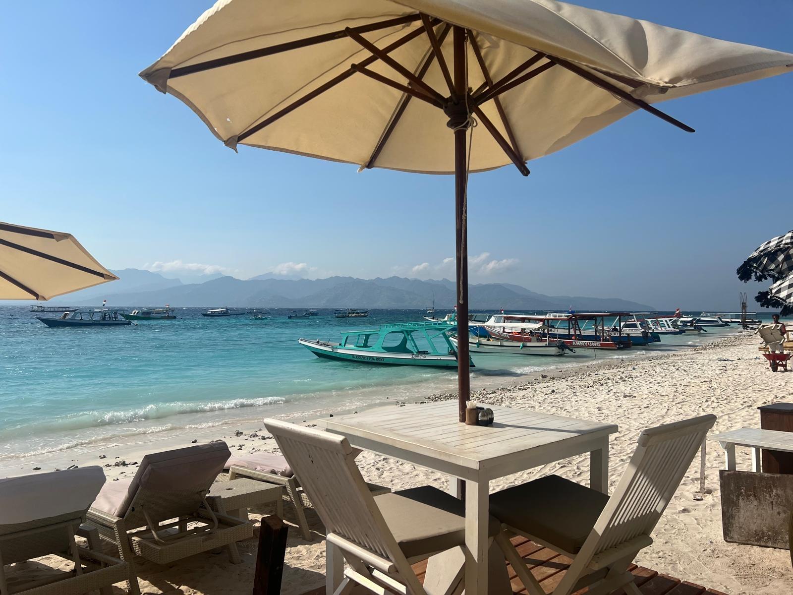 View from the beach restaurant 