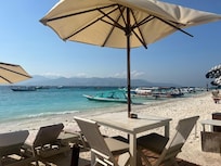 View from the beach restaurant