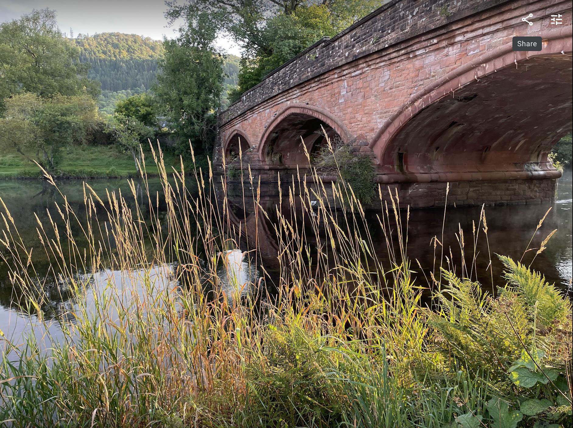 Bridge (next to hostel) leading to downtown Callander