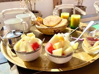 Our breakfast tray each morning