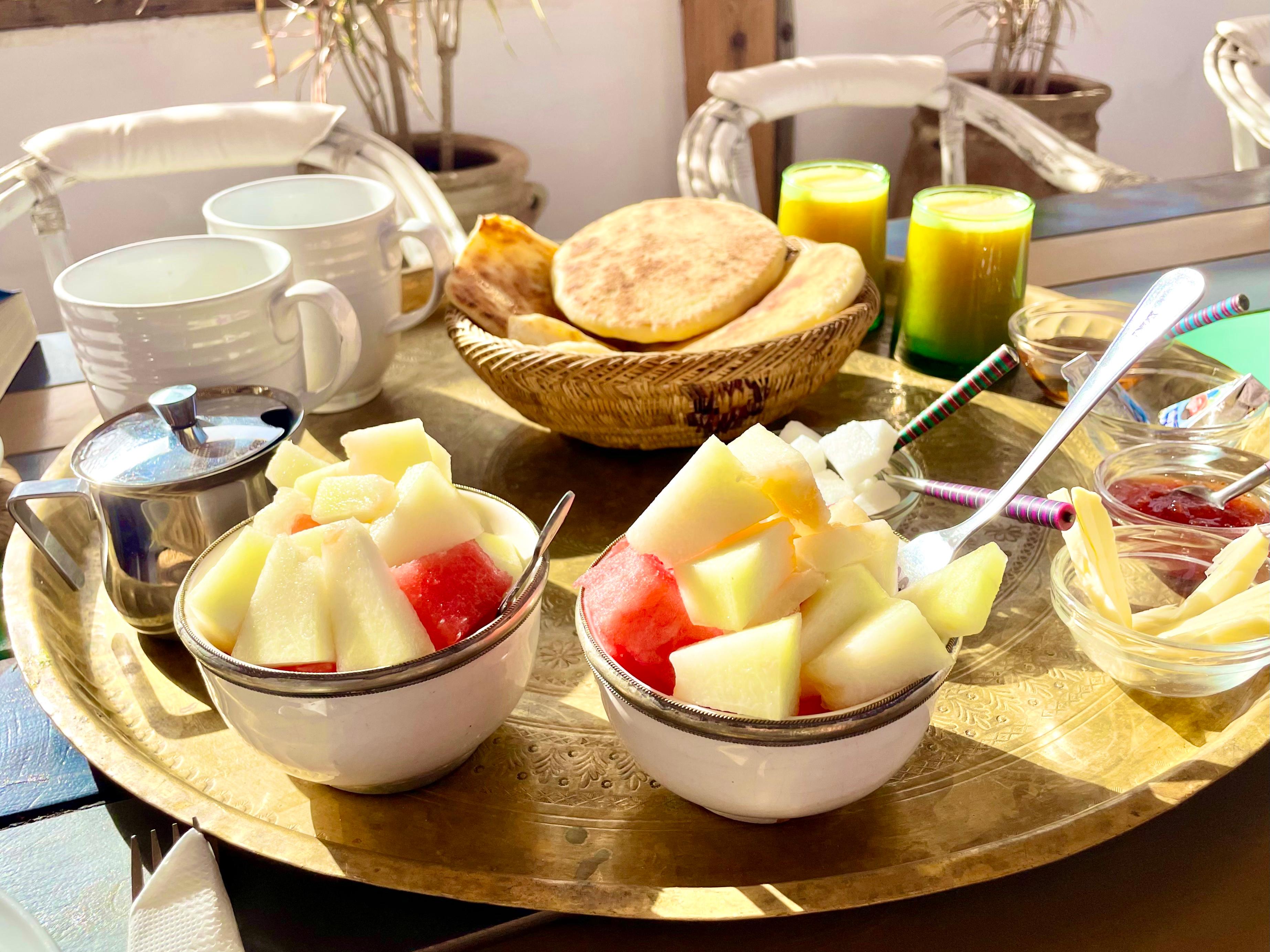 Our breakfast tray each morning 