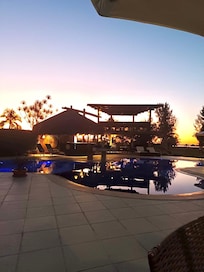 Por do sol na pousada