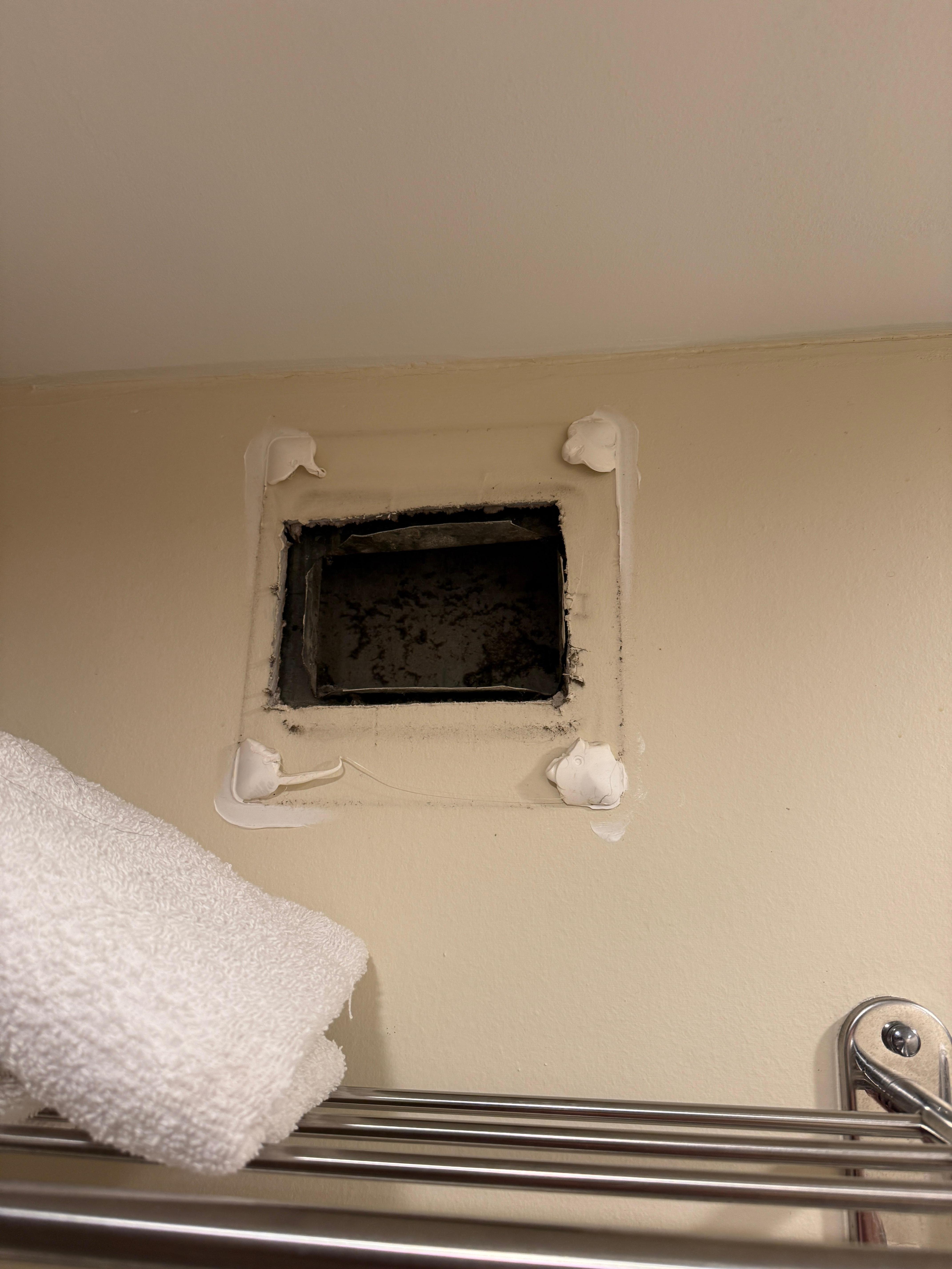 Broken bathroom vent. 