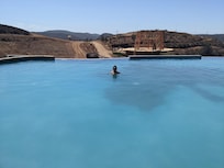 Pool was amazing. Includes jacuzzi, swim up bat, and sunbathing pool (about a foot deep?)