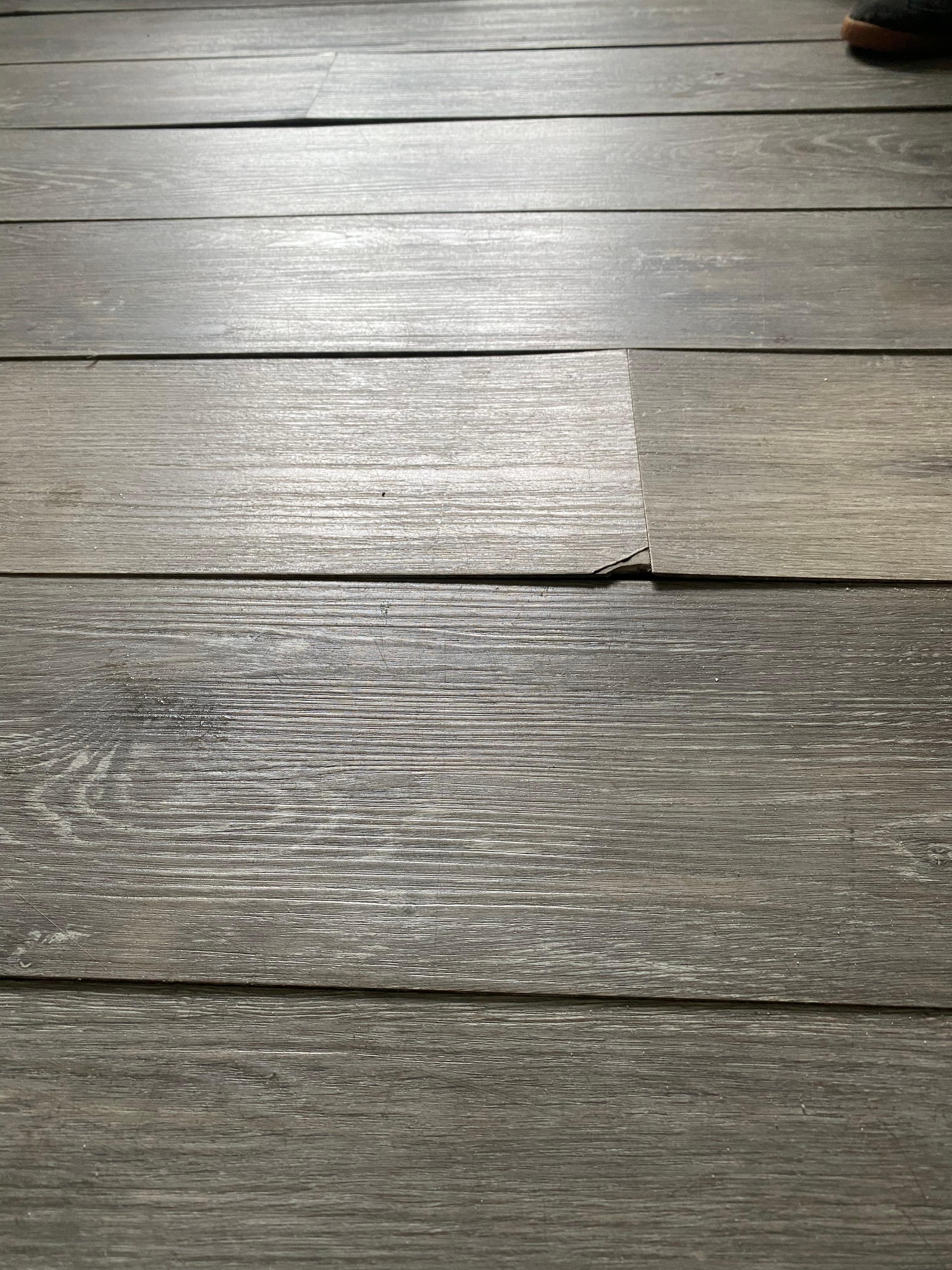 Floor peeling up