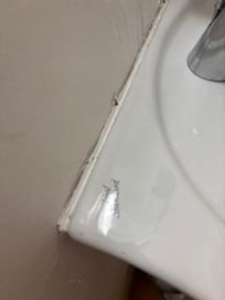 Sink off wall