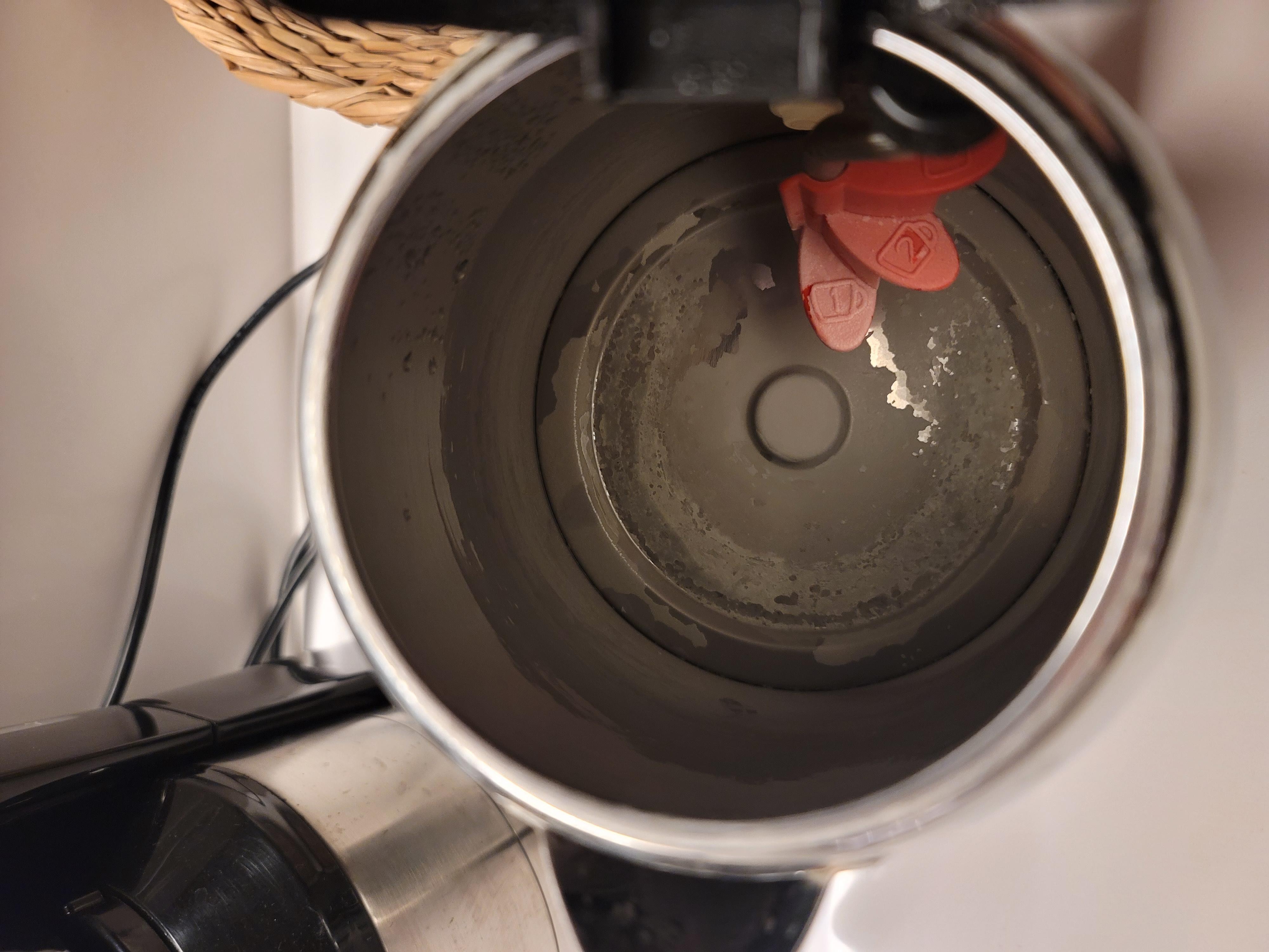 Unable to use tea kettle and as there was water and build up floating inside.