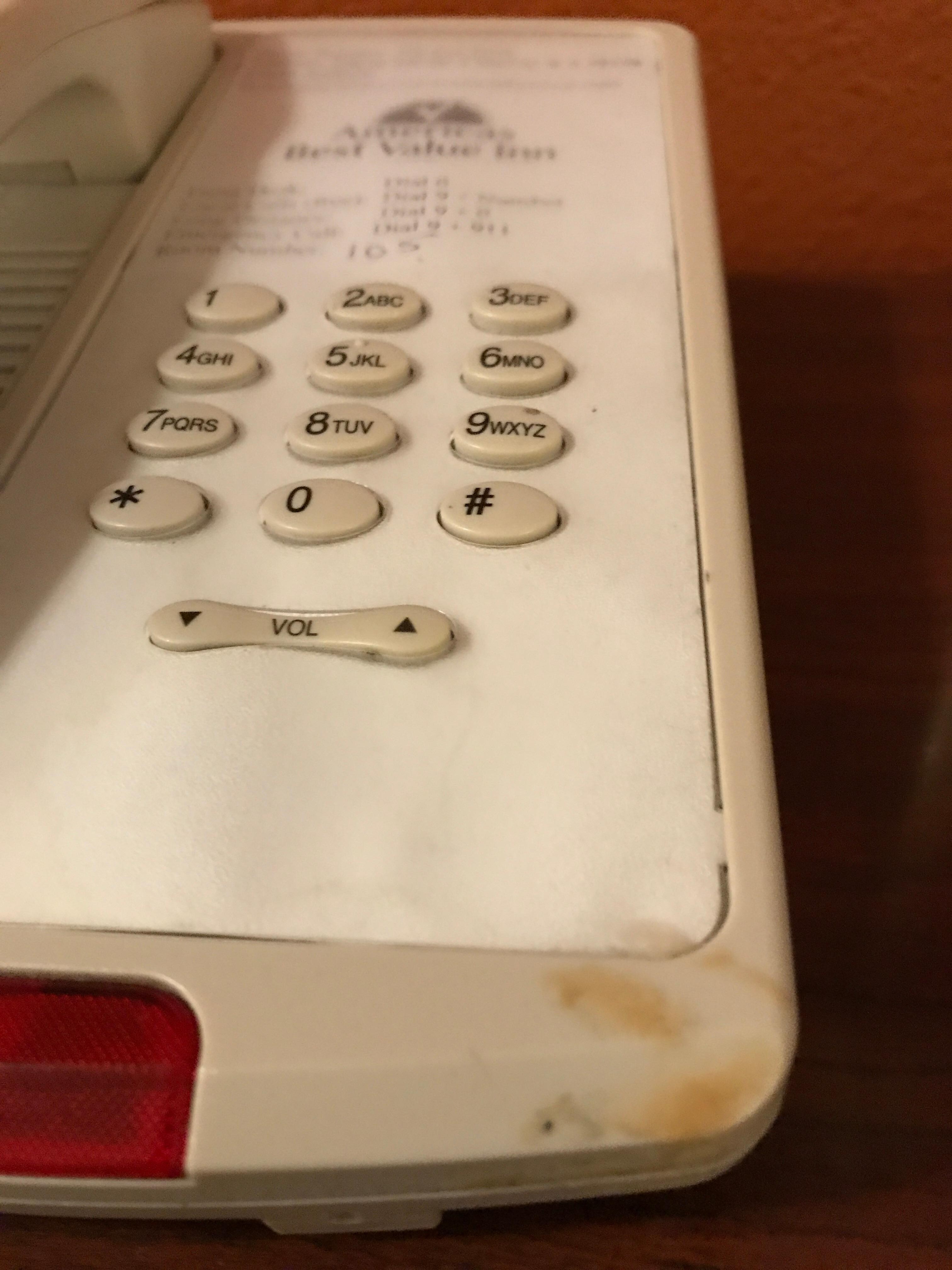 Burned dirty telephone