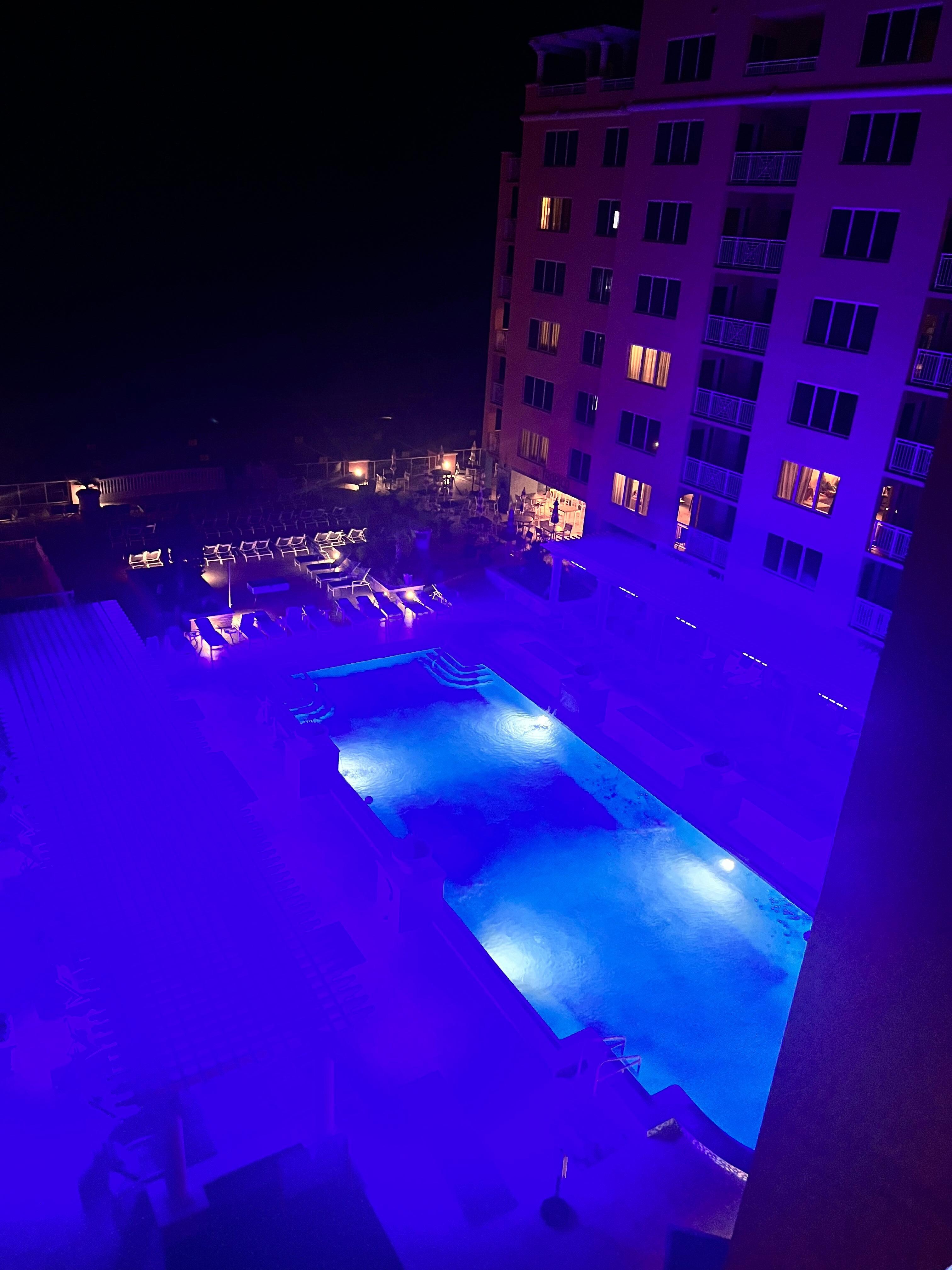 Pool at night