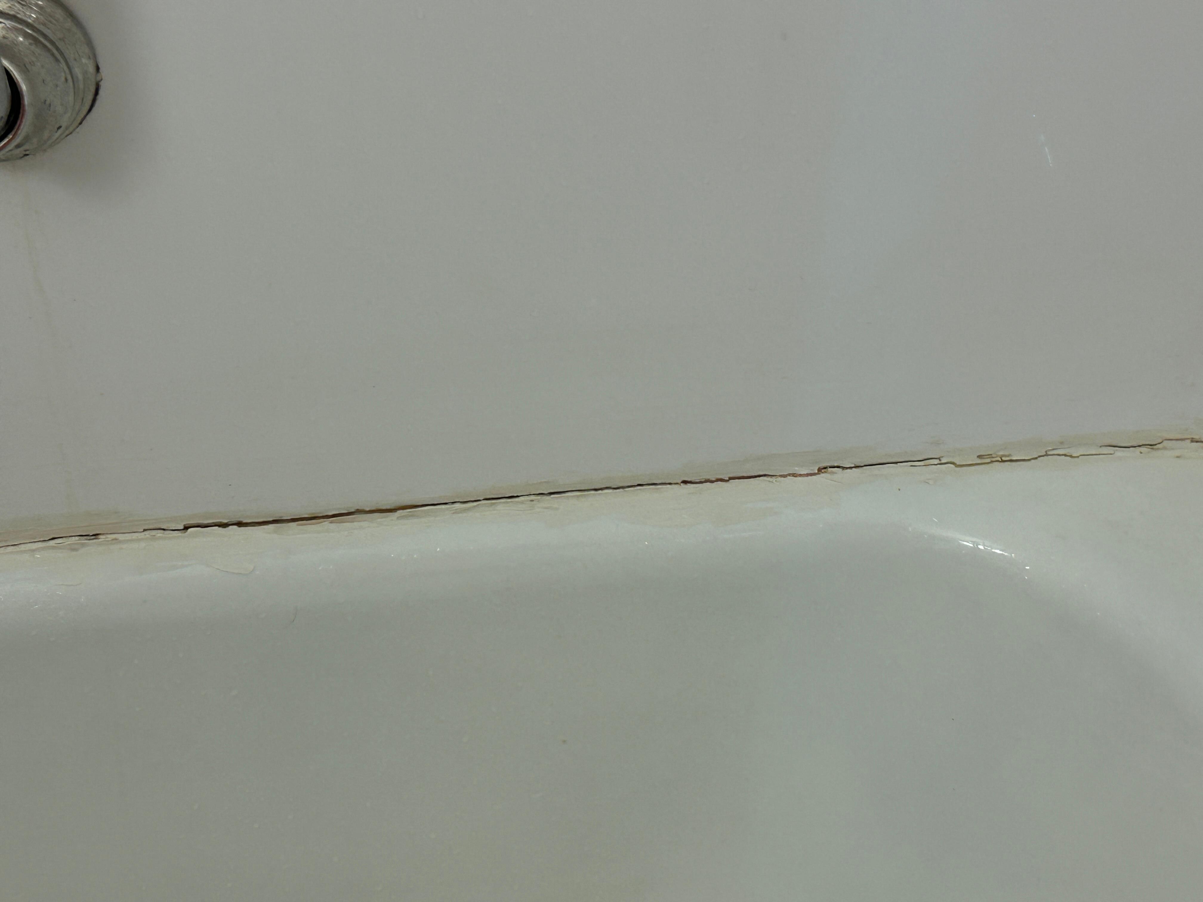 Mold around the tub