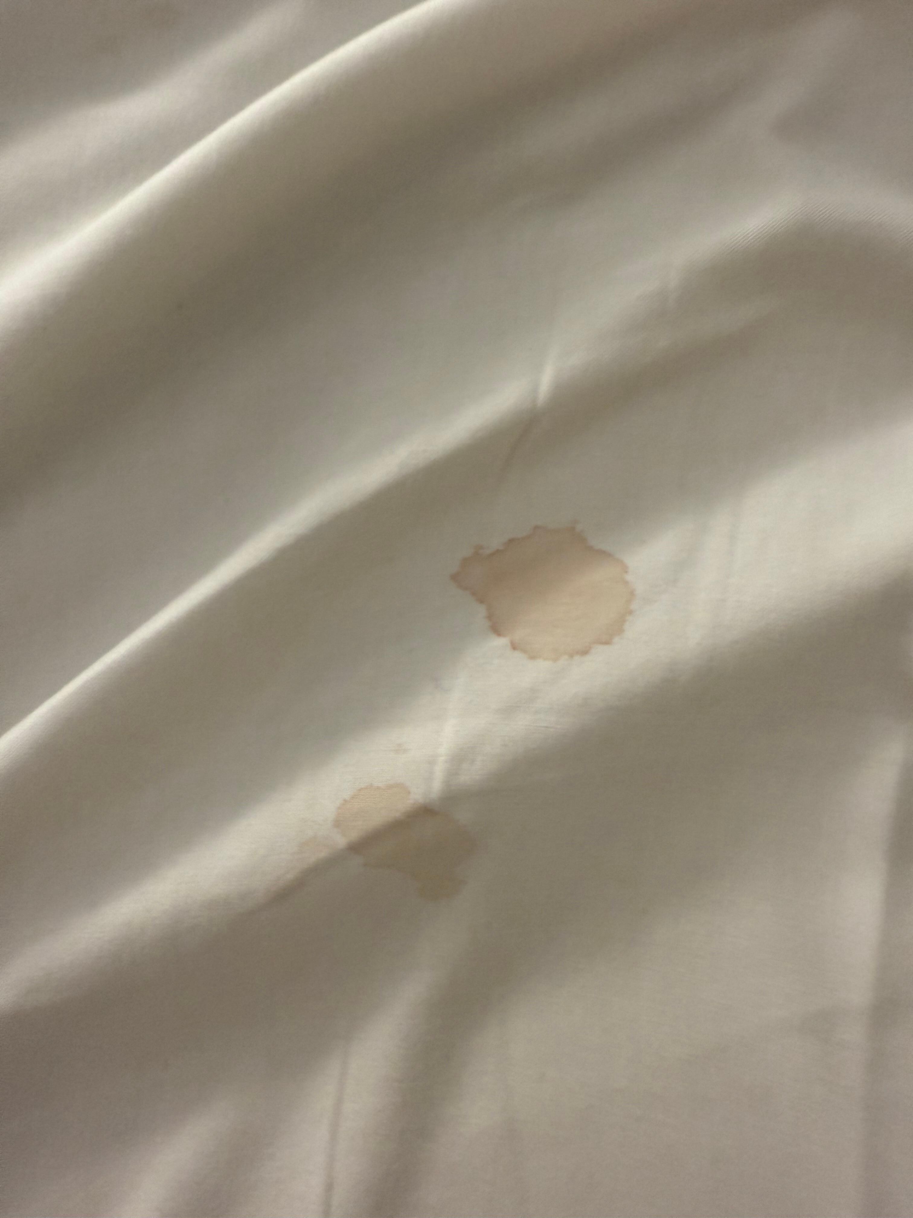 Stains on bedspread