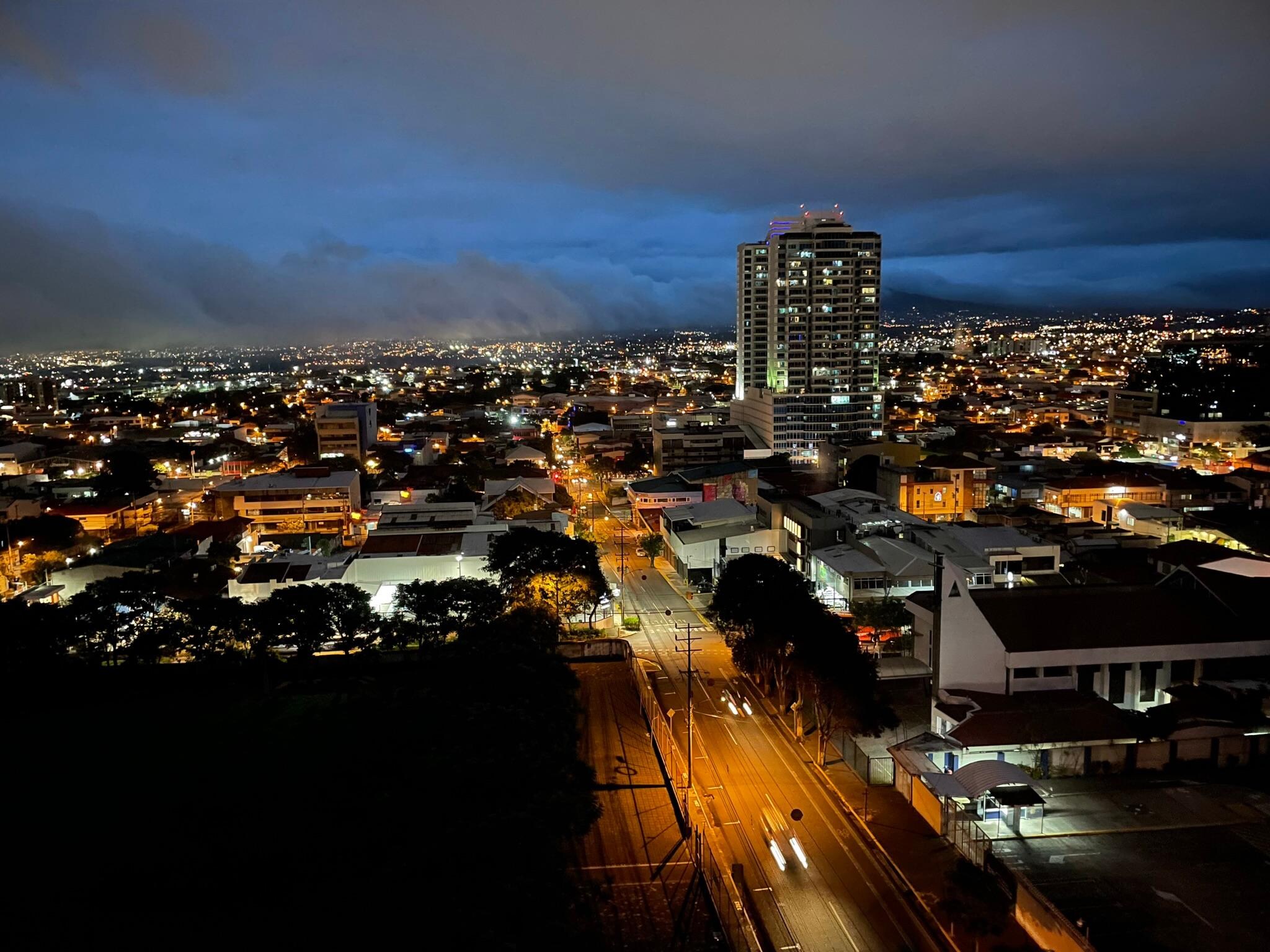 Our view at night.