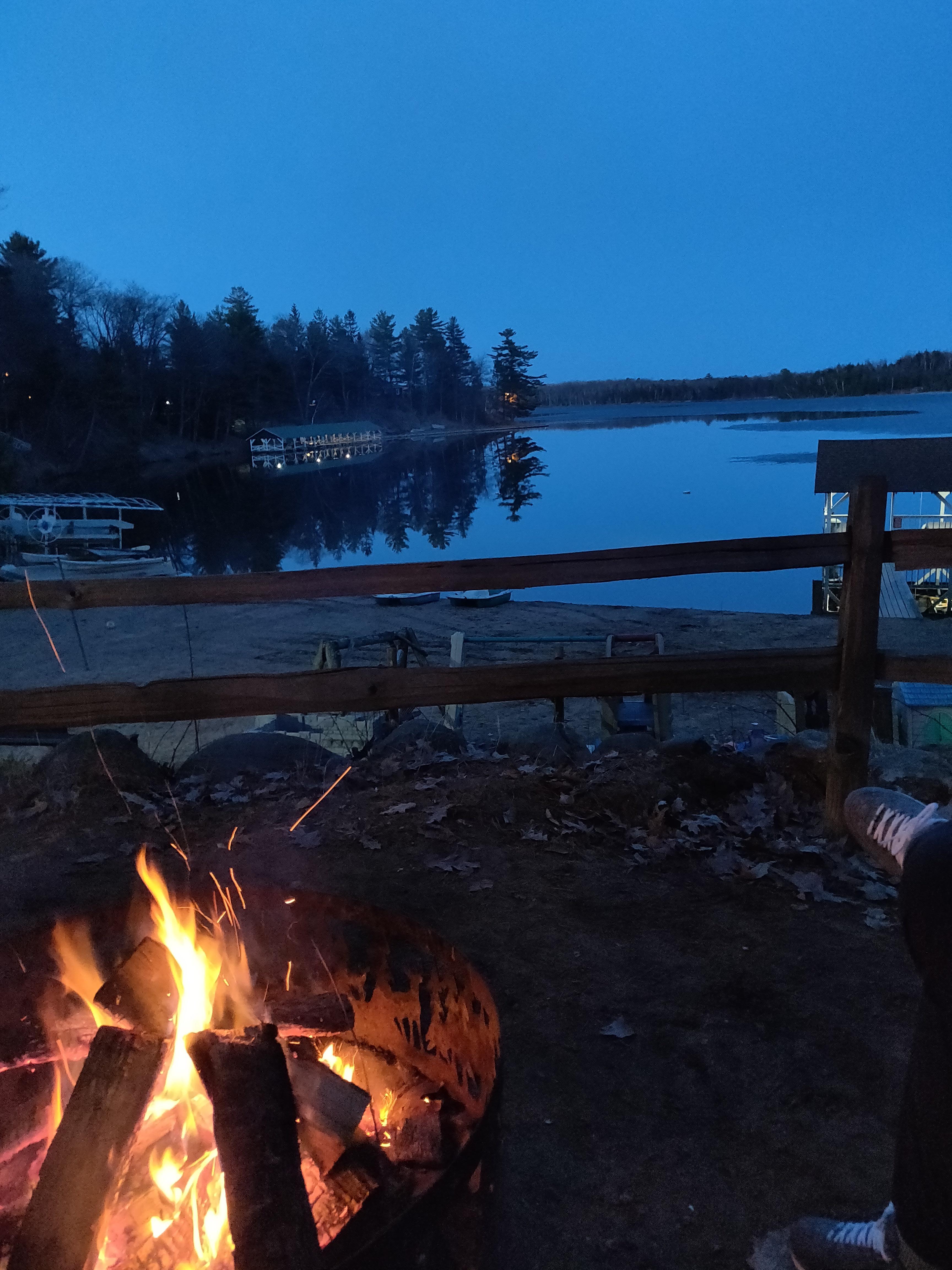 Overlooking the lake