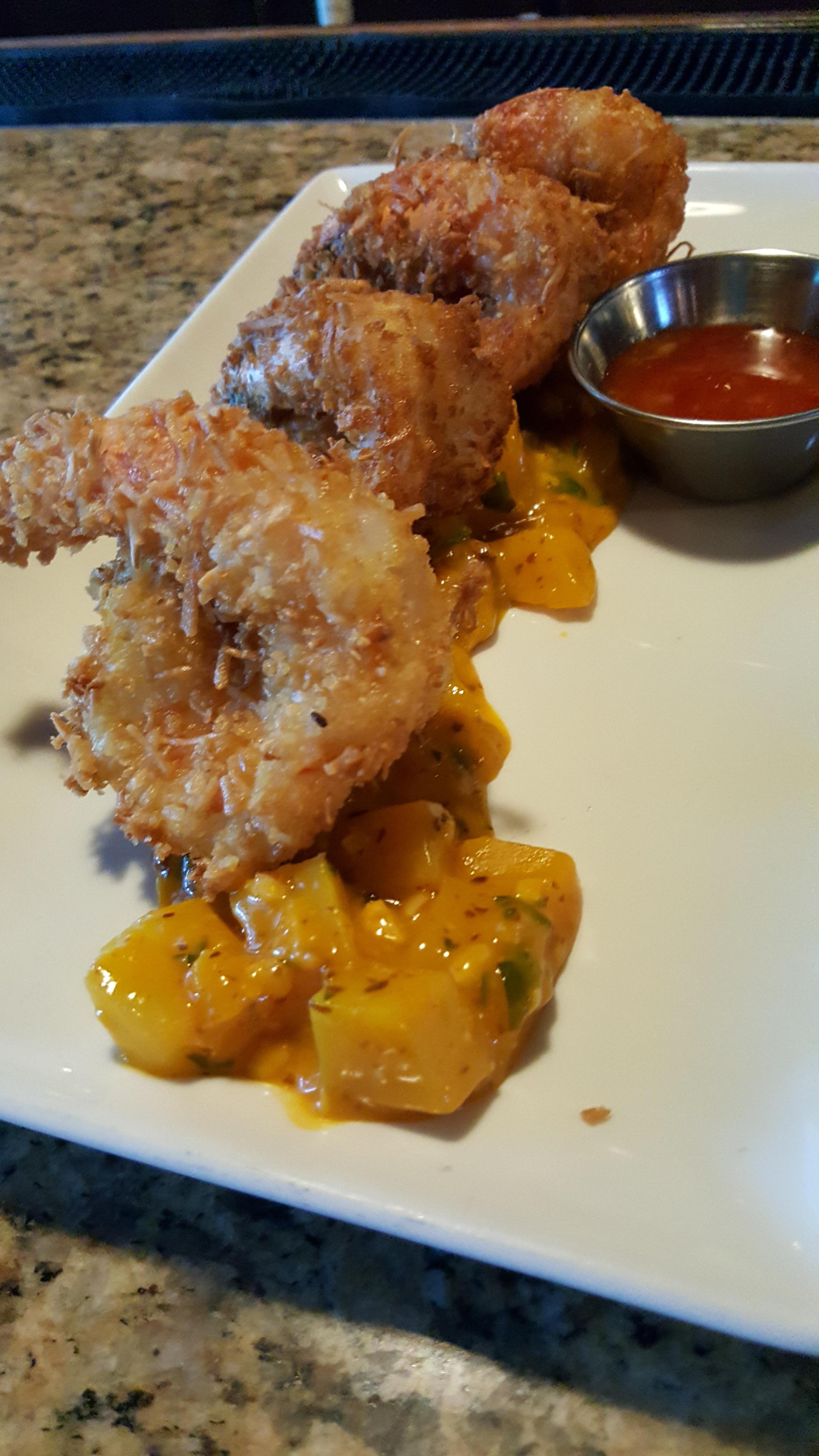 Shrimp w/mango salsa