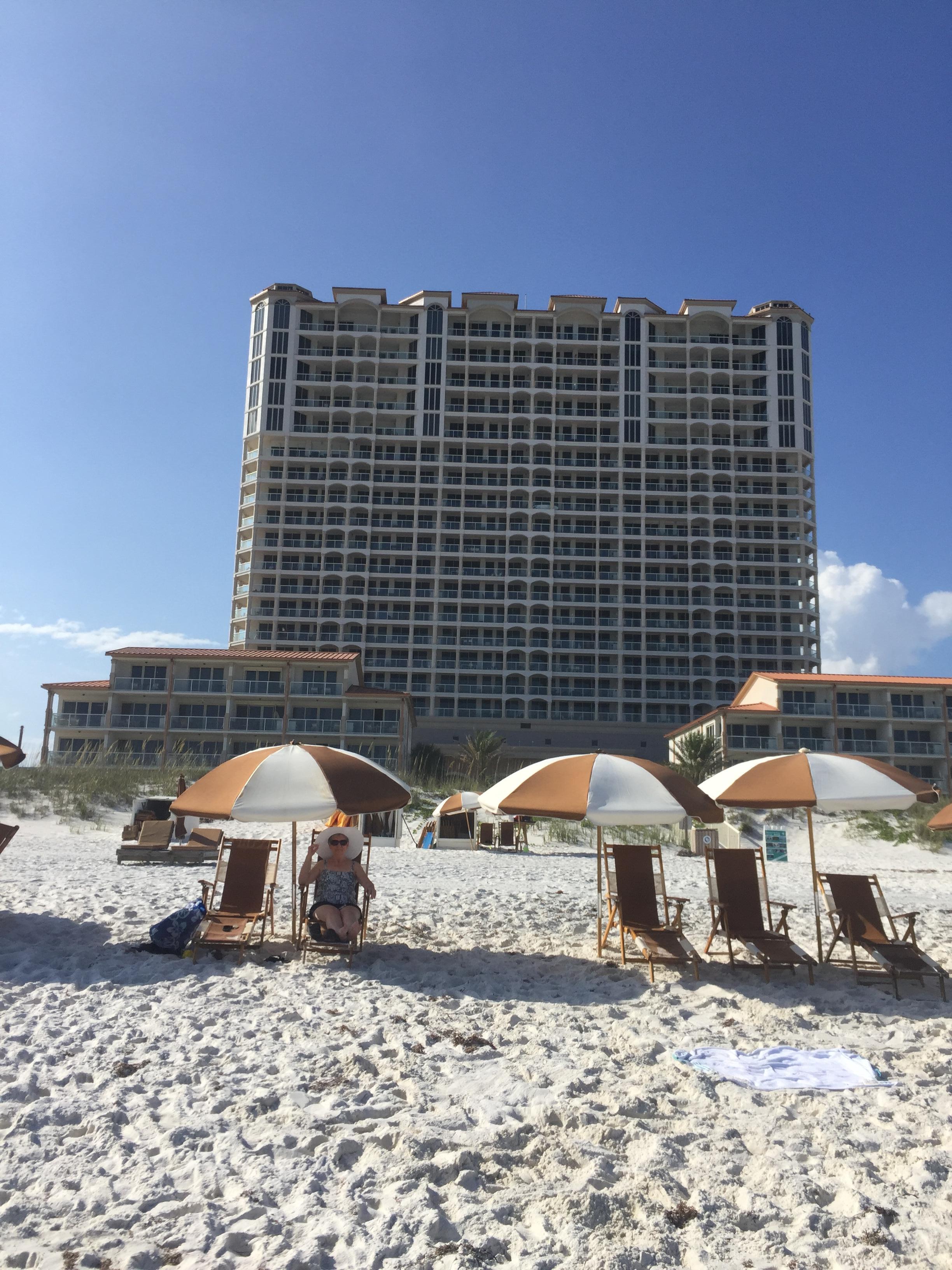 Our complimentary chairs and umbrella.