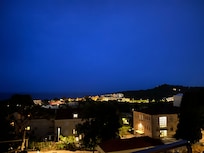 view from our room at night