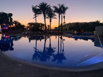 Sunset from pool