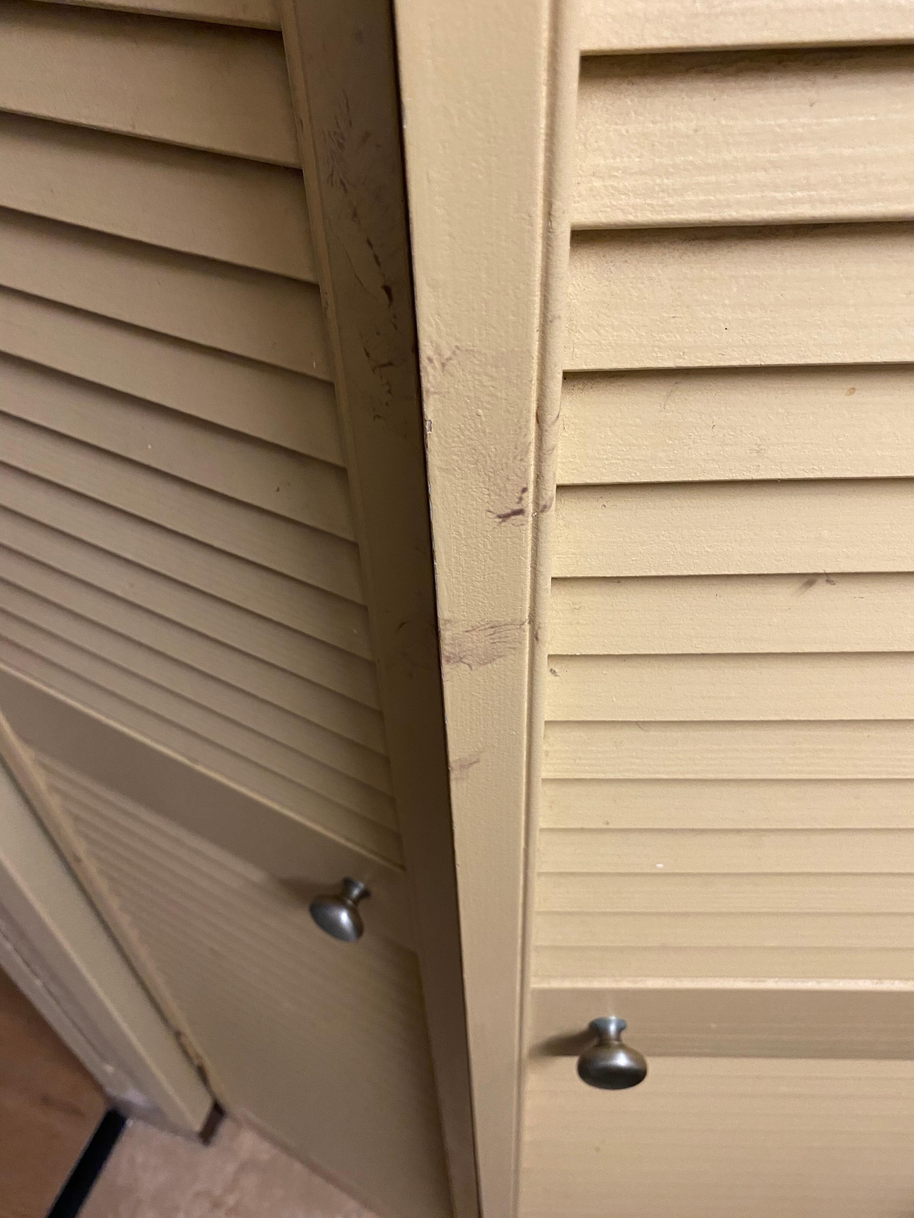 Dirty finger prints on the door