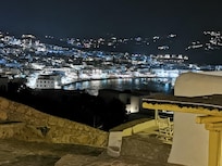 Vue de notre terrasse la nuit, chambre double standard